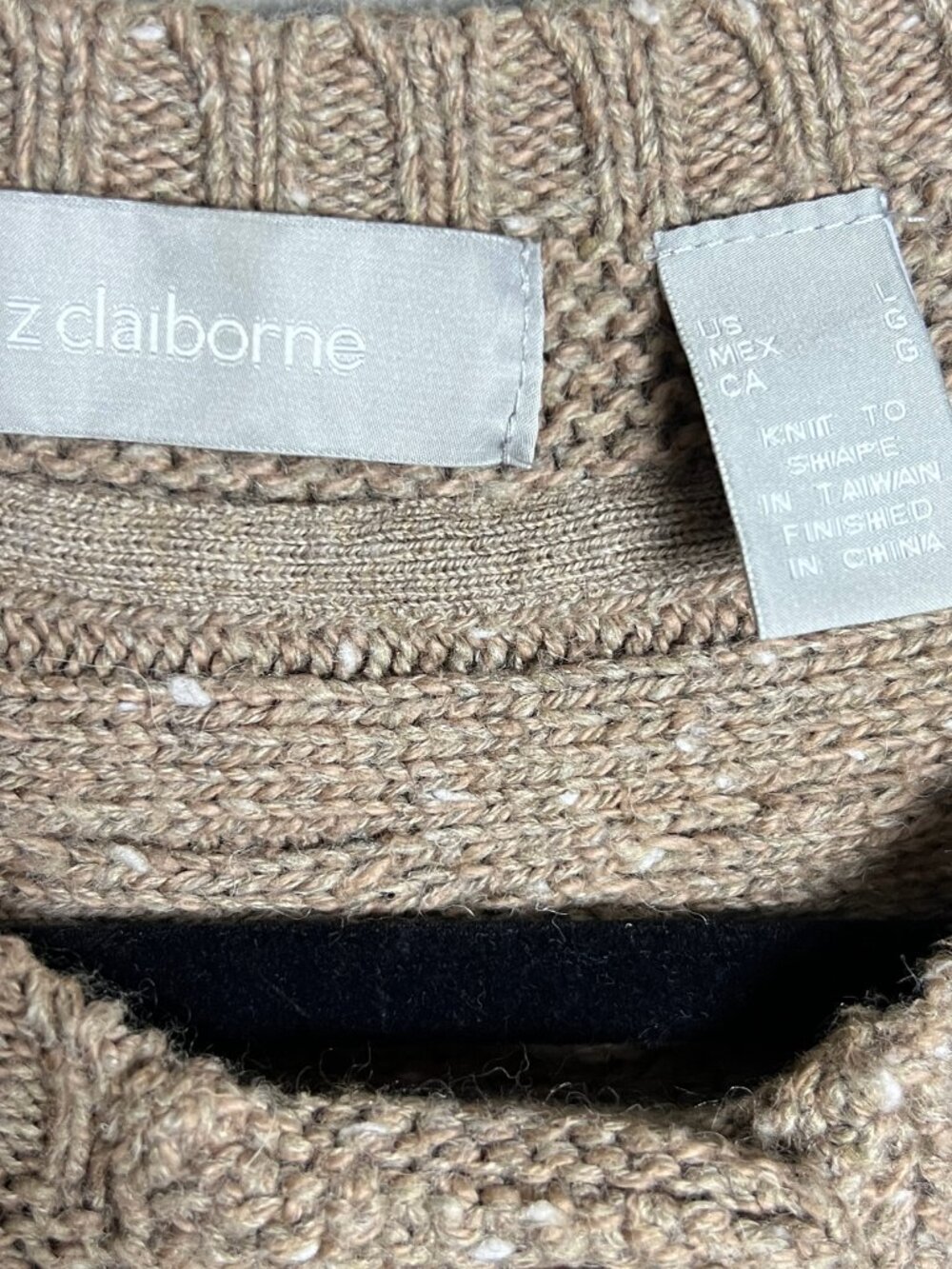 Liz Claiborne Cardigan‎ Sweater Brown Cottagecore Large - Picture 3 of 6